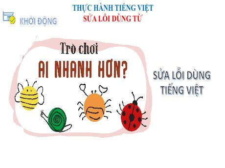 Bài giảng Môn Ngữ Văn Lớp 10 - Thực hành Tiếng Việt: Sửa lỗi dùng từ
