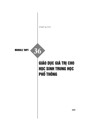Chuyên đề BDTX: Giáo dục giá trị cho học sinh THPT