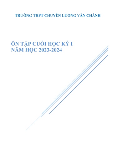 Đề cương Ôn tập Cuối Học kì I Môn Hóa Học Lớp 12 Năm học 2023-2024