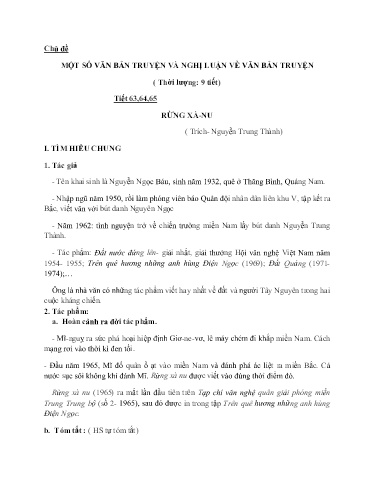 Nội dung bài học Ngữ Văn 12 (Từ Tuần 21 - Tuần 23)