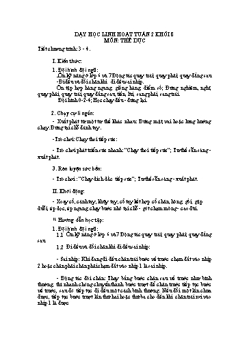 Nội dung Dạy học Linh hoạt Thể dục 8 (Tuần 2)