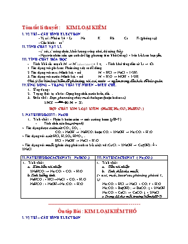 Tài liệu tự học Hóa Học 12 - Tuần 21, 22, 23
