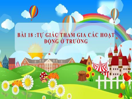 Bài giảng Đạo đức 1 (Kết nối tri thức) - Bài 18: Tự giác tham gia các hoạt động ở trường