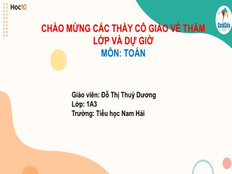Bài giảng Toán 1 (Cánh diều) - Bài 39: Các số 11, 12, 13, 14, 15, 16 (Tiết 1)