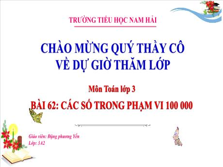 Bài giảng Toán 3 - Bài 62: Các số trong phạm vi 100 000 - Đặng Phương Yến