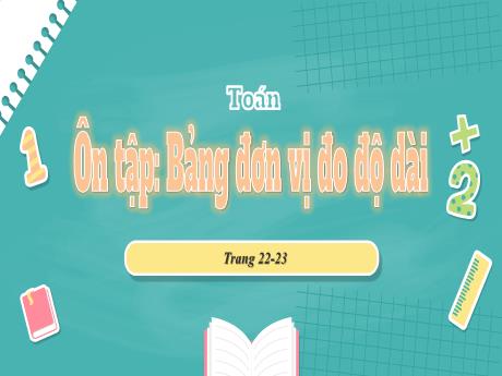 Bài giảng Toán 5 - Ôn tập: Bảng đơn vị đo độ dài