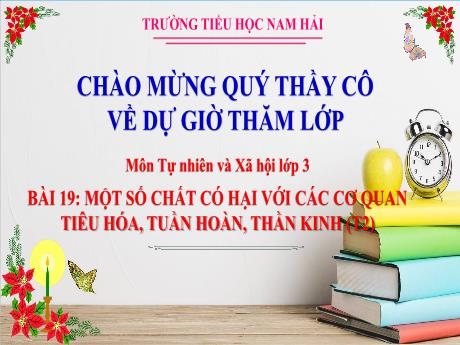Bài giảng Tự nhiên và Xã hội lớp 3 - Bài 19: Một số chất có hại với các cơ quan tiêu hóa, tuần hoàn, thần kinh (Tiết 2) - Trường Tiểu học Nam Hải