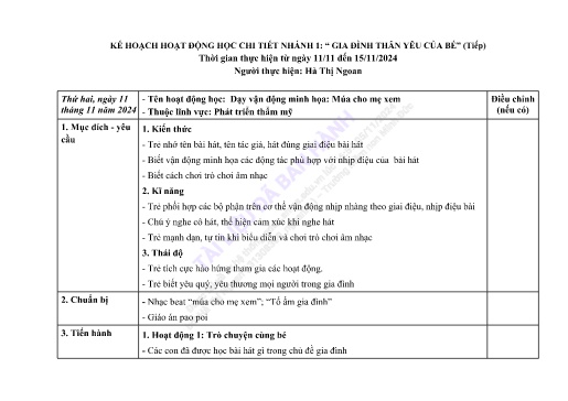 Giáo án Mầm non Lớp Chồi - Tuần 2 - Năm học 2024-2025 - Hà Thị Ngoan