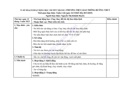 Giáo án Mầm non Lớp Chồi - Tuần 2 - Năm học 2024-2025 - Nguyễn Thị Khánh Huyền
